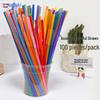 Clear Disposable Thin Straws for Milk, Juice, and Crafts - Hardened Single Use