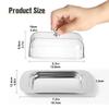304 Stainless Steel Butter & Cheese Storage Dish with Clear Cover