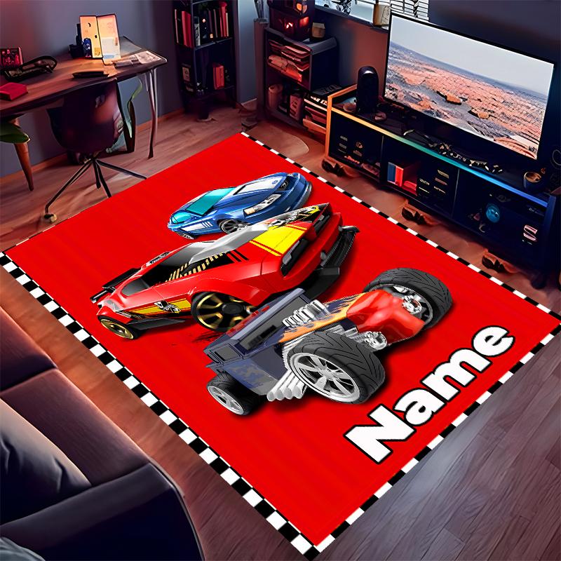Custom personalization Hot Wheels Unleashed Print Area Rug - Soft, Washable Non-Slip Indoor Mat,Living Room,Home&Office Decorative Rug