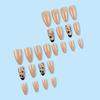Almond Press On Nail Glossy Fake Nail Stick On Nail In 12 Sizes 24Pcs French Nails Tips for DIY Nails Art Decorations
