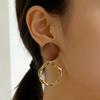 New Stylish Metal Dangle Earrings for Women Round Pendants Female Drop Earrings Sweet Girls Earrings Brincos Feminino