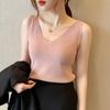 Ice Silk T-shirt Knit Bottoming Camisole Tank Top Women's Summer Inside V-neck Slim Outer Sleeveless Tops