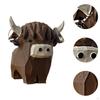 Cow Statue Rings Display Holder Collectible Desktop Decor Storage Stand Jewelry Organizer for