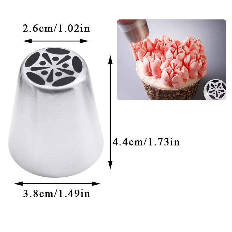 10 Styles Russian Tulip Icing Piping Nozzles Stainless Steel Flower Cream Pastry Tip Kitchen Cupcake Cake Decorating Tools