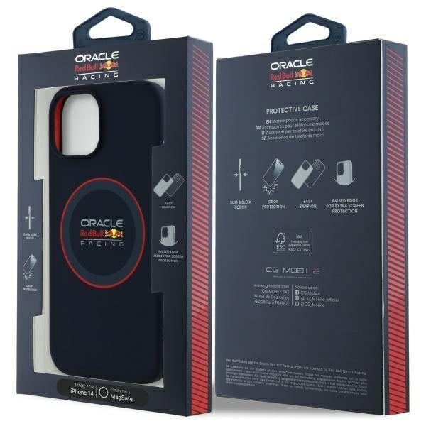 Red Bull Rbhmp14S24Siilvr Iphone 14 6.1 Hardcase Navy Silicone Red Ring Magsafe