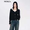 MO&Co. Women's Nautical Lapel Cropped Long-Sleeve Cardigan