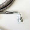 1/8 NPT Turbo Oil Feed Line AN4 Oil Return Line Kit Feed Line 30~500CM Stainless Steel Braided 0-90 Degree End Straight Hose