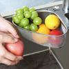 Baijie Triangular Sink Strainer, Stainless Steel Kitchen Utensil, Multifunctional Drain, Food Waste Collector, Storage Rack