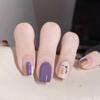Artificial Nails Taro Purple Spliced Graffiti Dot Wearable Manicure Manicure Patch Fake Nails