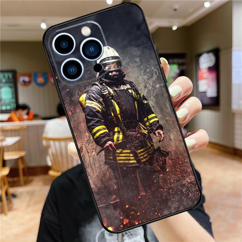 

Cool Firefighter Heroes Fireman Case For iPhone 17 16 15 13 12 11 14 Pro Max Mini Plus 16e 17 Air Bumper Cover Accessories iPhone 11