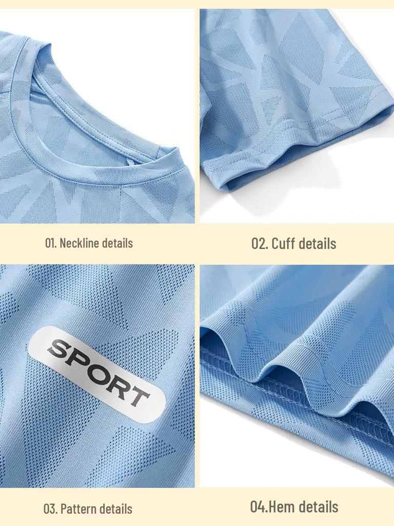 Boys' Ice-Touch Quick-Dry Sports Suit, Ages 2-5.
