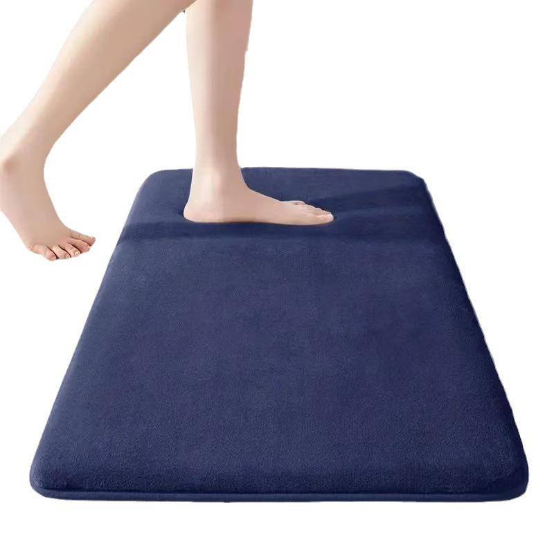 Temu Solid Color Non-Slip Absorbent Bathroom and Toilet Entrance Mat