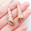 White & Yellow Electroplated Ocean Shell Conch Pendant Charm for DIY Jewelry