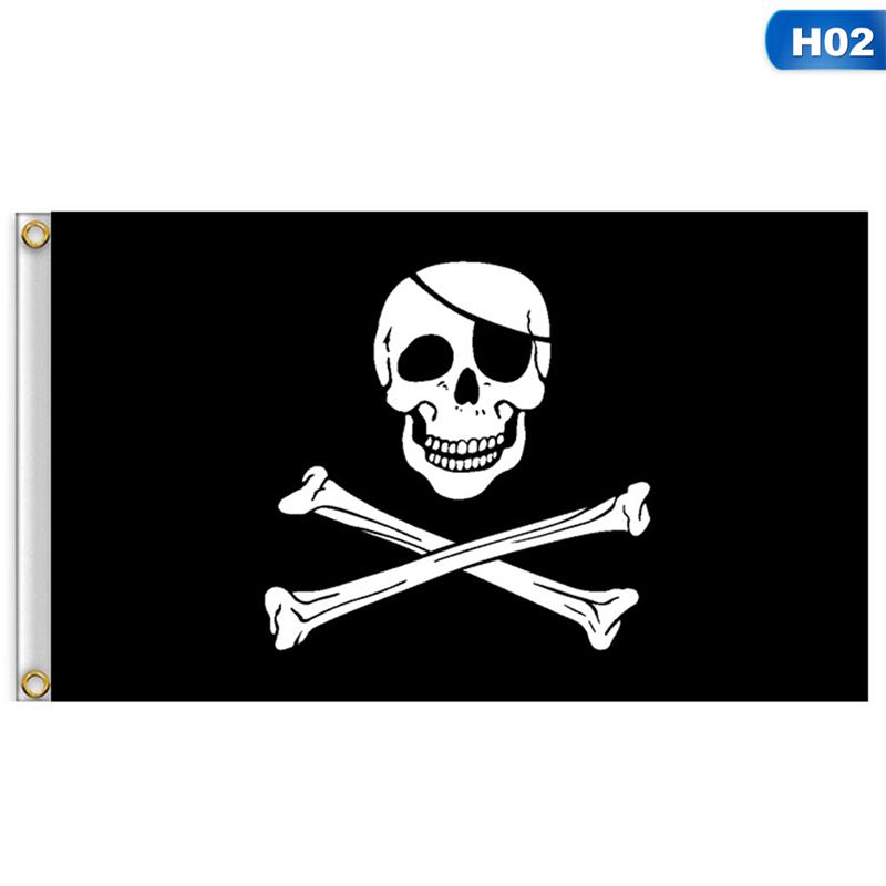 

60x90 см Большой Череп Скрещенные Кости Пиратский Флаг Веселый Роджер 60 x 90cm