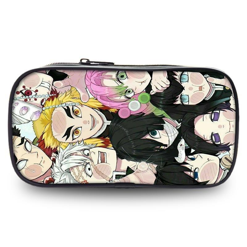 Durable Slayer Demon Pen Bag Versatile Oxford Fabric Large Capacity Stationery Holder