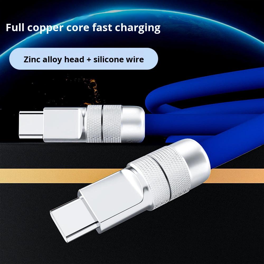 240W PD USB-C Liquid Silicone Fast Charging Data Cable Compatible with iPhone 17 for -Customizable