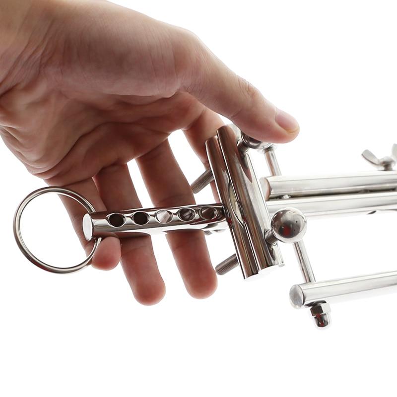 Ultimate Male Lockdown Multi Functional Stainless Steel Chastity Metal Anal Plug  Chastity Toys