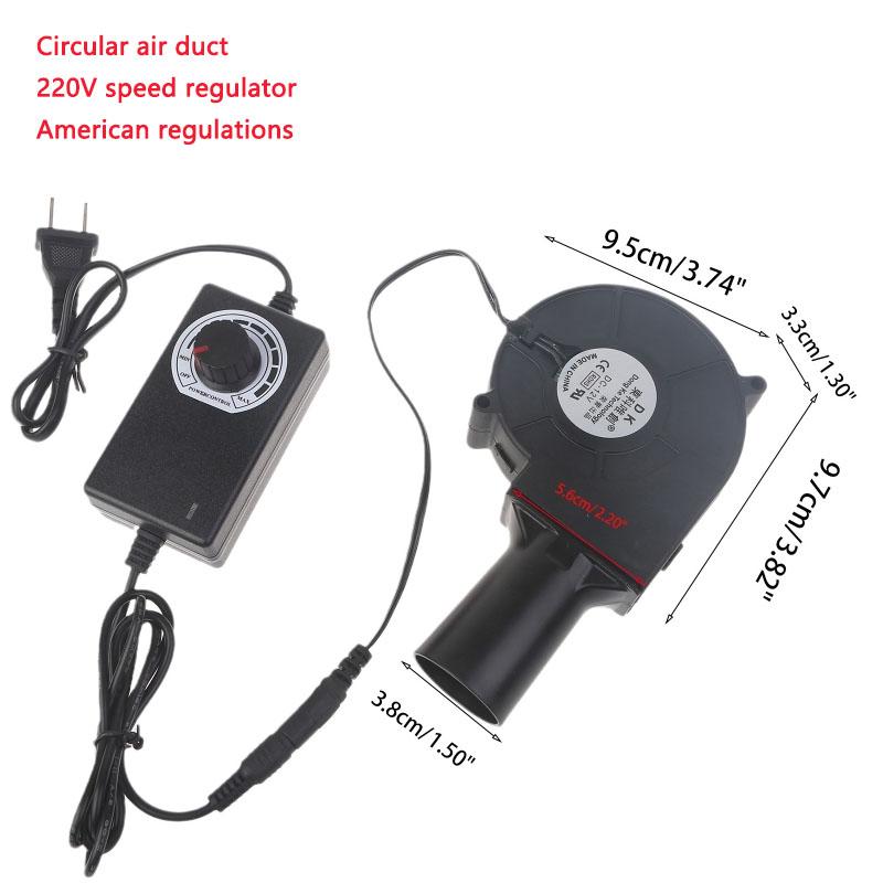 BBQ Air Blower Portable BBQ Fan Air Blower Handheld Barbecue Fan US/EU Plug