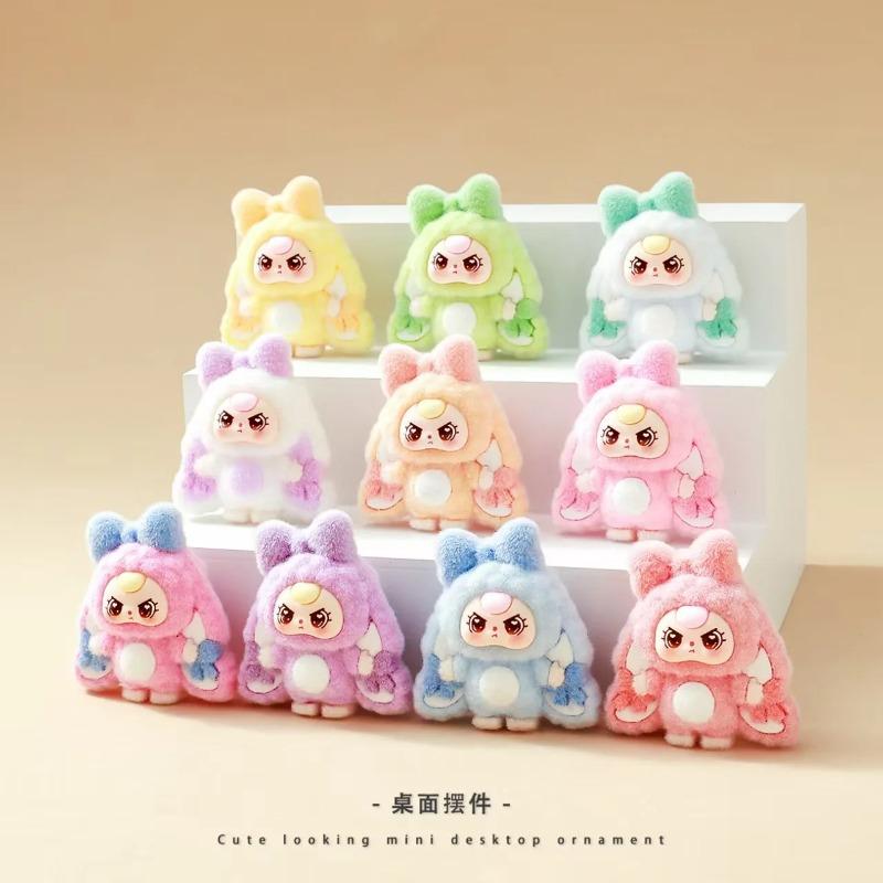 9 adet/10 adet Set Babythree Figür Oyuncak Mini Kedi Figür Masaüstü Dekorasyonu Model Süsler Oyuncaklar Erkek Kız Noel Hediyeleri
