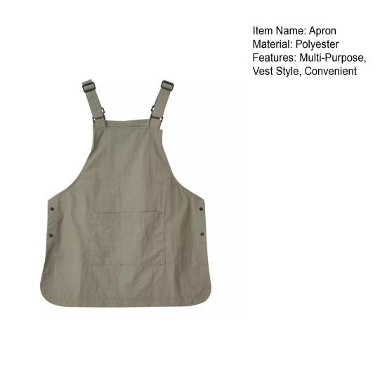 Waterproof Kitchen Apron Unisex Vest Style Apron Household Kitchen Workwear for Cooking Painting Coffee Shop
