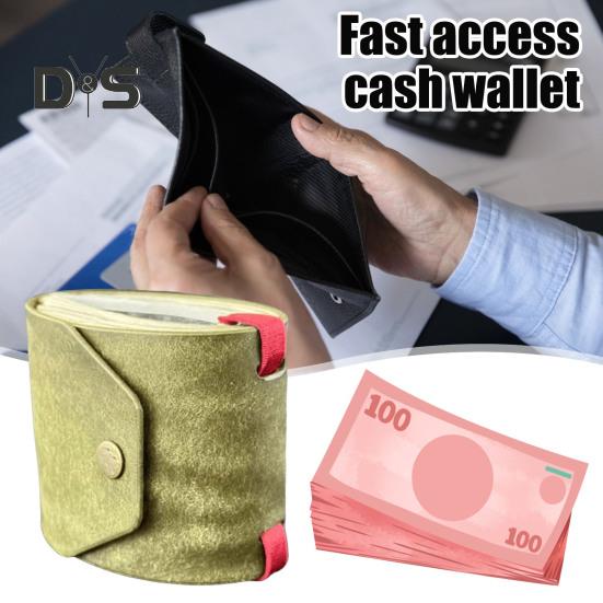 Peněženka Cash Wrap Rychlý přístup k hotovosti Držák na peníze Organizér na hotovost z umělé kůže s magnetickým zapínáním Praktická peněženka pro barmana, holiče