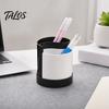 Pen Holder with 2 Compartments, Detachable Plastic Stationery Storage Container, Decorative Pencil Organizer Box for Home Office Desk