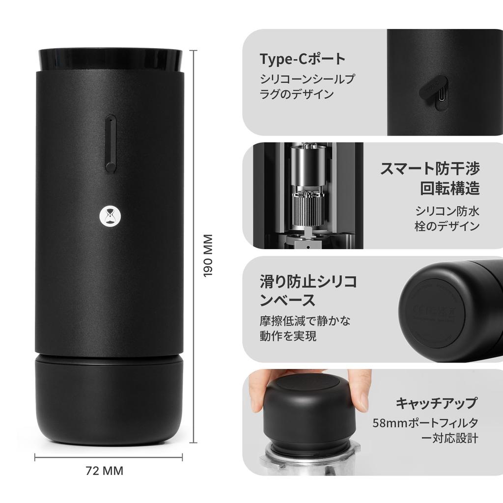 TIMEMORE Electric Coffee Grinder Patented Octagonal Compatible with French and Moka Compact for Home Coffee Bean Grinders S2C-042-EI, Blade, 30-Level