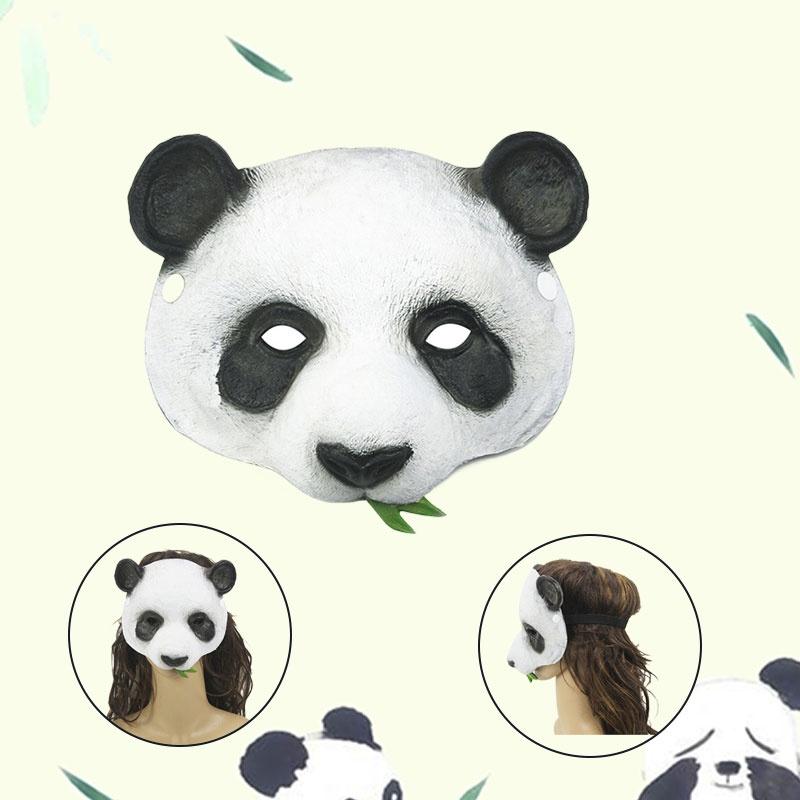 Pu Cute Panda Mask Halloween Easter Cosplay Makeup Party Festivals Props Events