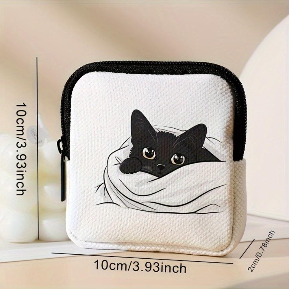 New Mini Coin Purse Lightweight Cat Dog Print Wallet Durable Portable Zipper Storage Bag Friends Gift