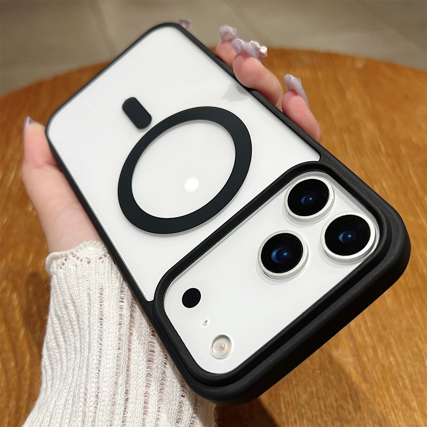 

For Magsafe Magnetic Wireless Charge Case For iPhone 17Air 11 12 13 14 15 16 17 Pro Max Plus Transparent Hard Back Cover For iphone 17 ProMax