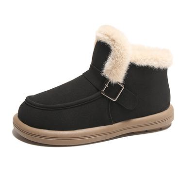 Moda Felpa Mujer Botas de Nieve Botas de Invierno Plataforma Botines Cálidos de Caña Alta Casual Zapato de Algodón Zapatillas con Aumento de Altura Zapatos de Mujer
