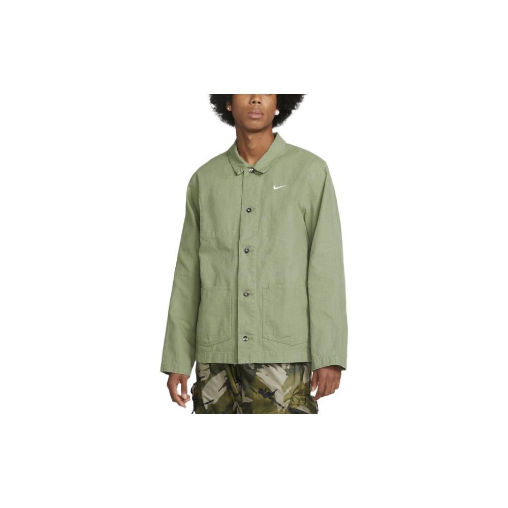 Nike Life Unlined Chore Coat Heavyweight Cotton Jacket Men Green DQ5185-386