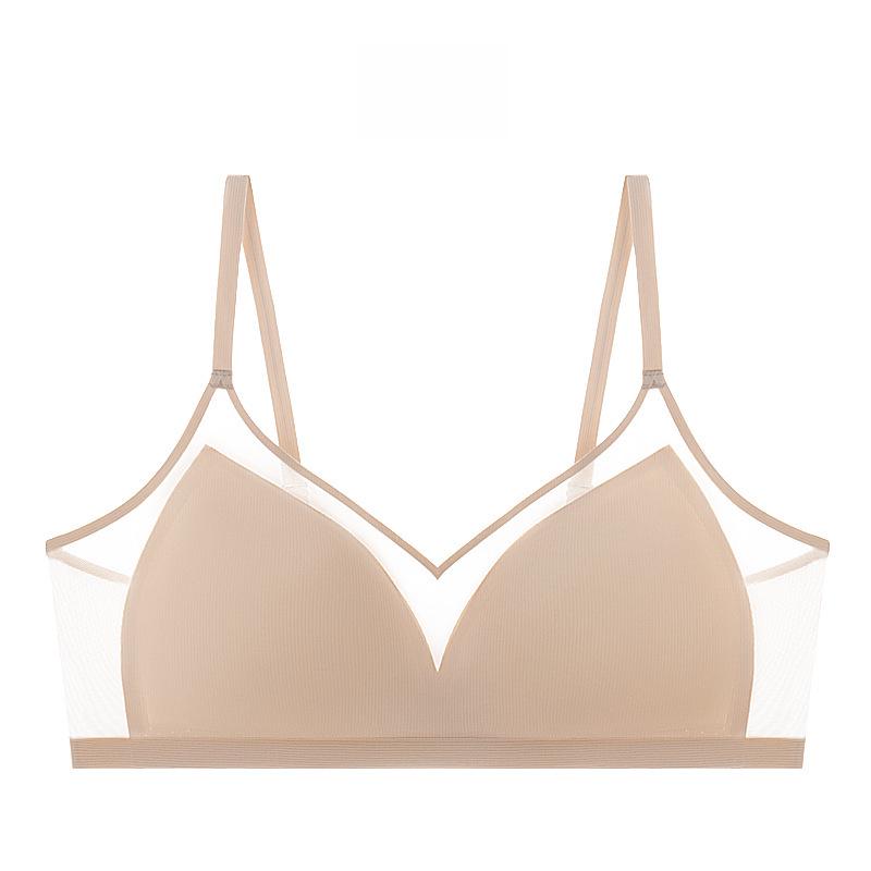 

Бесшовный бюстгальтер с треугольными чашками Tangge Silk - ультратонкое, дышащее, приятное для кожи нижнее белье из шелка Mulberry для маленькой груди S