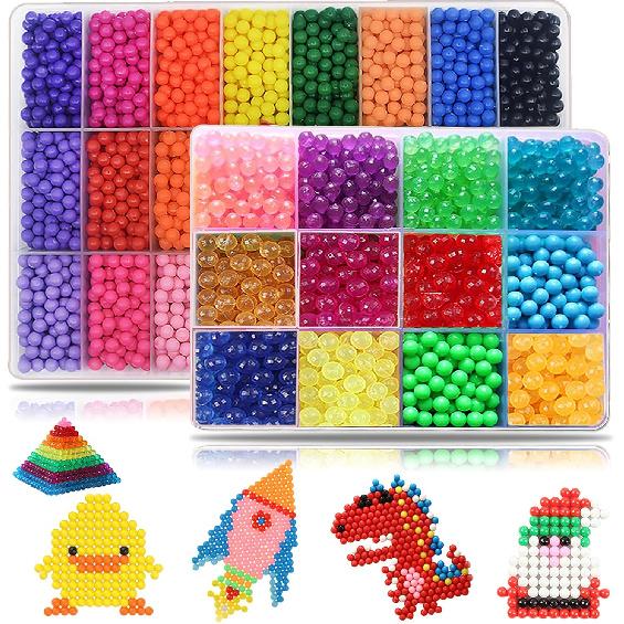 Набор из 8500 бусин Magic Fuse Beads, не требующих глажки, 5 мм, 36 цветов, бусины для термомозаики, творческий набор для пополнения, DIY игрушки для детей