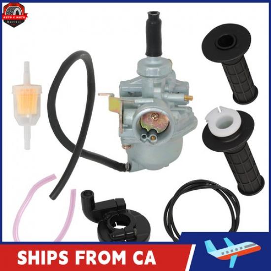 For Honda Z50R 1979-1999 Carb 7/8  Carburetor & Handle Grip Bar & Throttle Cable