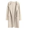 Woolen Coat Women Autumn Korean Fashion Casual Loose Women Coat Solid Color Button-Less Cardigan Coat