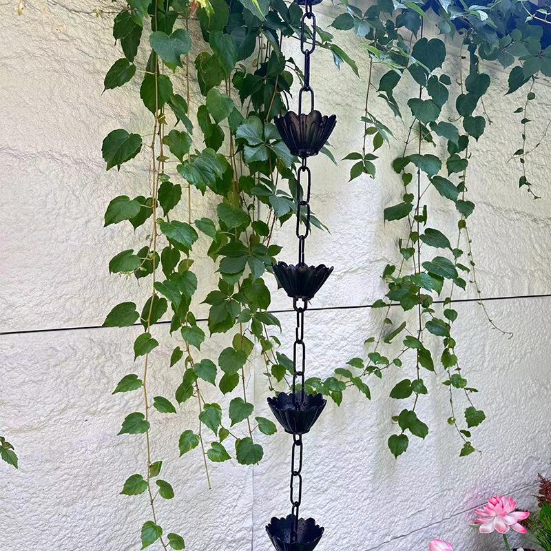 Aluminum Alloy Rain Chain for Courtyards and Villas - Decorative Western & Chinese Style Downspout Alternative