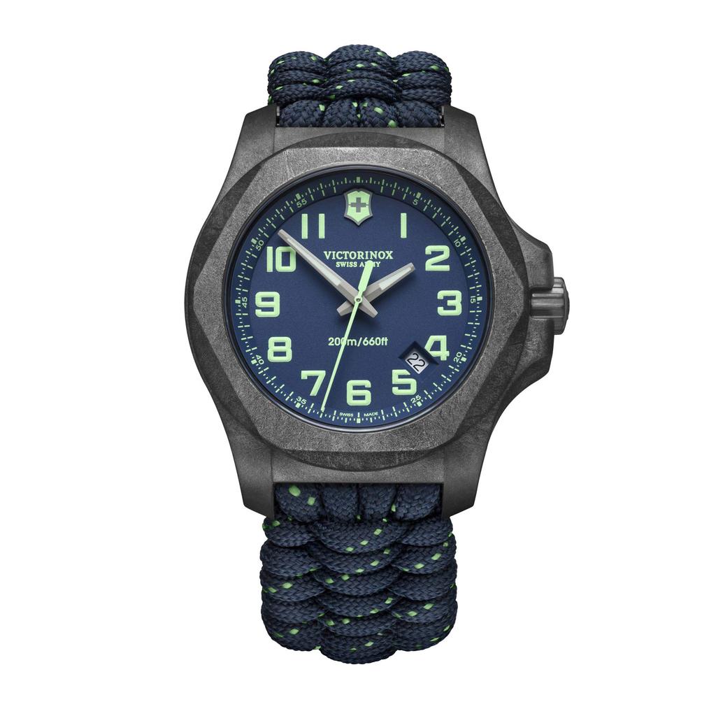 VICTORINOX CARBON Watch Carbon Case Black Paracord Quartz Waterproof Gift Analog 241860 I.N.O.X. Men's []