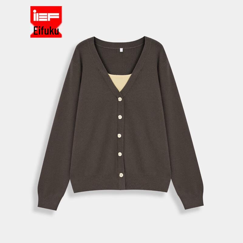 

IEF 2025 Autumn French Style Plus Size V-Neck Knit Top L