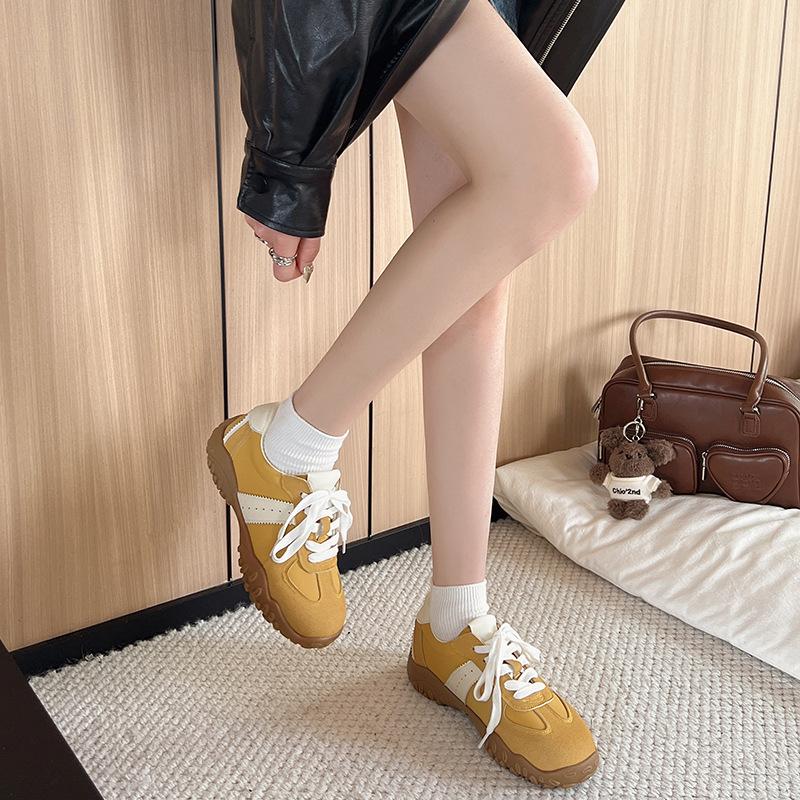 2025 autumn new platform casual sports women's shoes retro versatile trend design fashion Forrest Gump shoes German training shoes