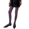 Womens Japanese Dark Floral Print Leggings Tights Vintage Jacquard Patterned Stretchy High Waist Pantyhose Stockings