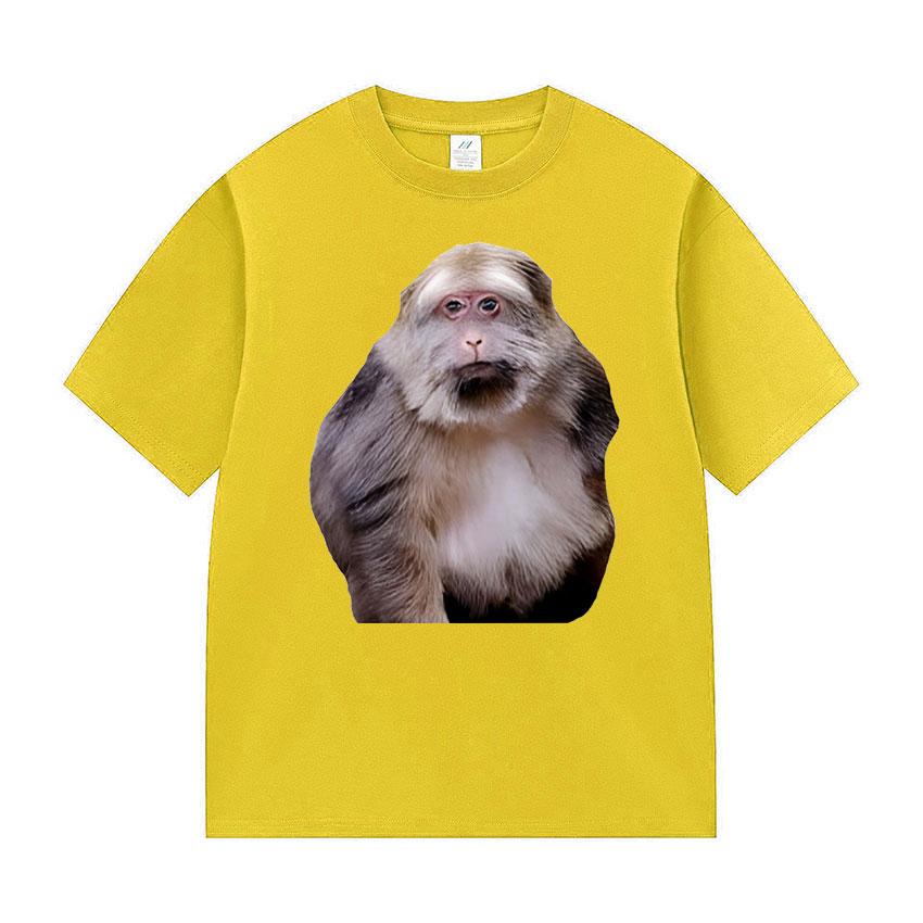 Xing Xing The Monkey Funny Meme T Shirts Men Clothing Fashion Cotton Short Sleeve T-shirt Unisex Retro Harajuku Oversized Tshirt