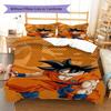 Son Goku Pattern Bedding,Quilt Set Quilt Cover Pillowcase Home Birthday Gift (1 * duvet cover + 2 * pillowcase, without core)