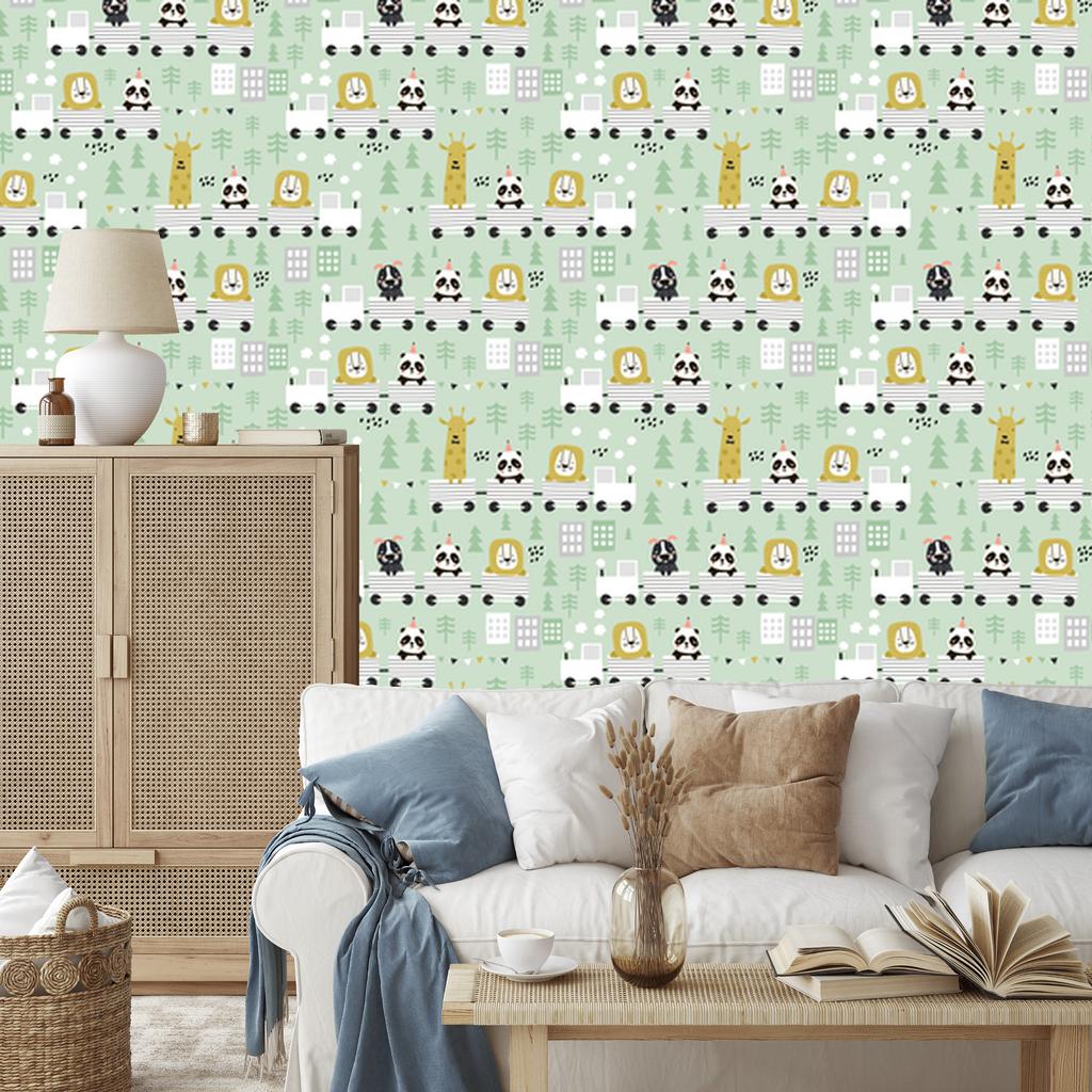 Cute Animals Wallpaper for Living Room and Bedroom 50x1000