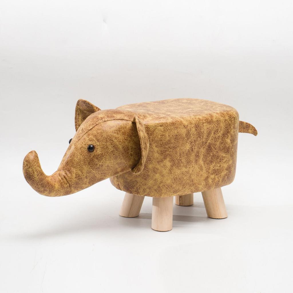Creative Stool Children Nordic Style Porch Cartoon Shoe Changing Small Stool Living Room Wooden Animal Low Stool