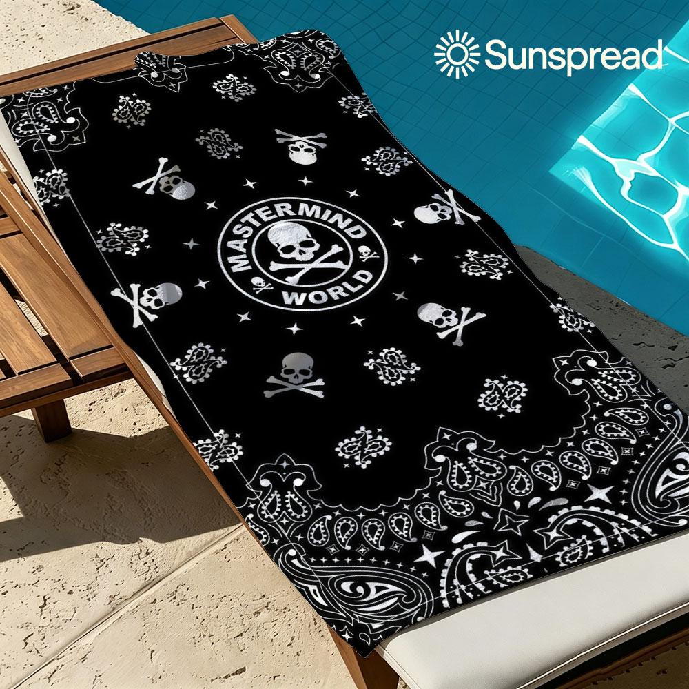 Bandana Schädel Strandtuch Schnelltrocknend Reisehandtuch Unisex Weich Bequem Schnelltrocknend Tragbar für Männer Frauen Strand