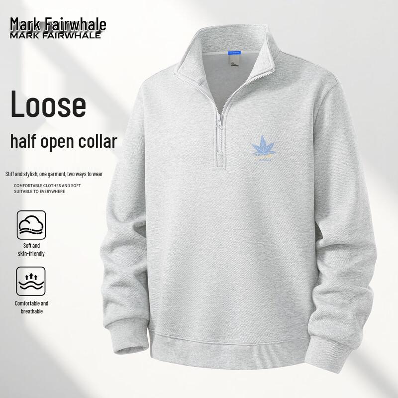 Mark Fairwhale Men's Half-Zip Stand-Collar Sweatshirt