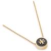Tory Burch Logo Design Enamel Brass Necklace Women Necklace Gold 24A90549_700