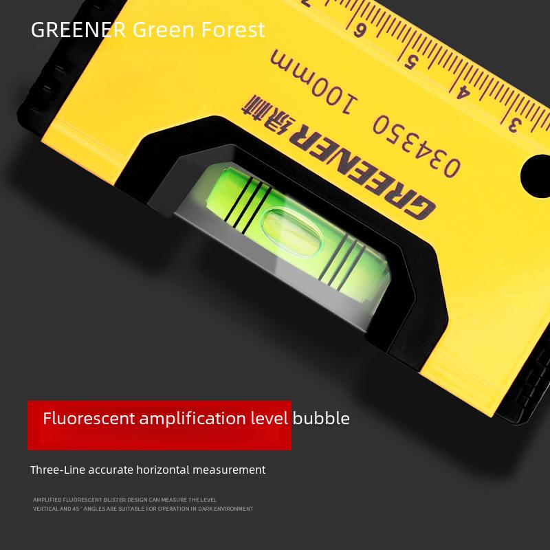 Green Forest Mini High-Precision Aluminum Alloy Magnetic Level