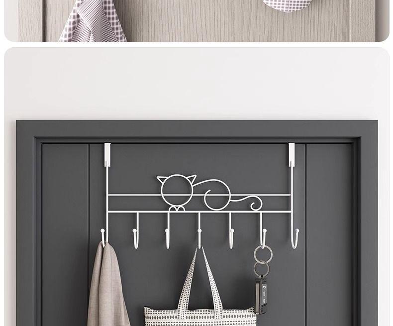 Katze & Wolke Herzförmiger Spurloser Über-Tür-Hakenständer